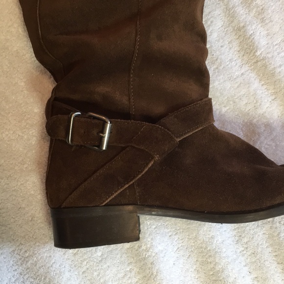 J. Crew tall brown suede pull on boots - Picture 4 of 10